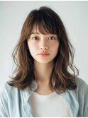 ミルクブラウン/ダークパープル/ナチュラルショート/夏/センター