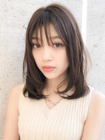 アグノス 青山(Agnos) 大人かわいい小顔フリンジウェーブココアブラウンミディアム