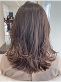 【AMAZING HAIR美沢店/五十嵐】フォギーベージュ×セミディ