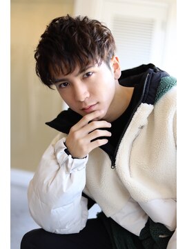 ソイクフ(SOY KUFU) 大人20代30代40代MEN’SHAIRアッシュブラックマッシュパーマ