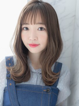 ローマ ギンザ(ROMA Ginza) 【ROMA銀座】ブルーグレージュ/オン眉/フレンチガーリーセミディ