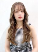 ロングワンレン_ミニウルフテラコッタくすみブルー_8843