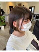 ラッキーヘア 加古川(Lucky Hair)&nbsp;アッシュ×ミルクティーベージュイヤリングカラー【カドワキ】