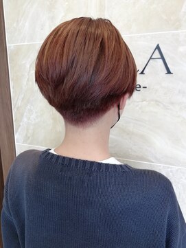 アヤラ オーガニックアンドスパ 東船橋店(AYALA) 【佐藤哲朗】ベビーピンク×刈り上げベリーショート