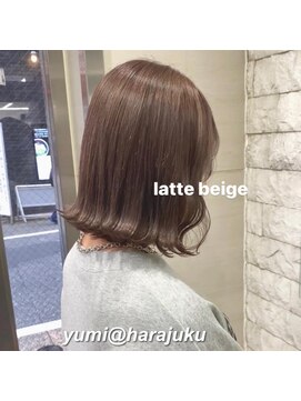ワット 原宿店(W) 原宿髪質改善ベージュカラーブリーチなし韓国レイヤーハイライト