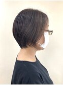 40代50代60代人気丸みショートボブ