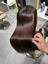 ロンドメリア 天神大名店(Lond Melia) ★くびレイヤーエモージュインナーグレージュ前髪ピンクベージュ