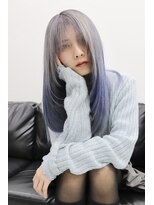チュダック(ChuDuck) 韓国風《ブルーシルバー》ハイトーン/ケアブリーチ/ダブルカラー
