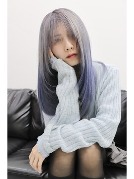 チュダック(ChuDuck) 韓国風《ブルーシルバー》ハイトーン/ケアブリーチ/ダブルカラー