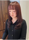 姫カットレイヤー / ラベンダーブラウン