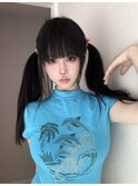 パッツンワンホンヘア