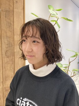 シアン 矢場町店(CYAN.) ゆるっとウェーブのボブパーマ