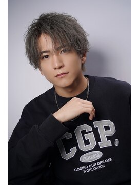 アトラクト 大井町(AttRact) ハイライトセンターパートショート　メンズカット　メンズパーマ