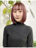 ローズピンク/ブリーチ/ボブ