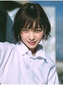 ★グレージュデザインカラーハッシュカットツートンカラーボブ