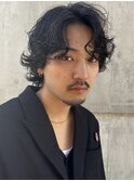 MEN’S HAIRブルーブラックシャドウパーマ