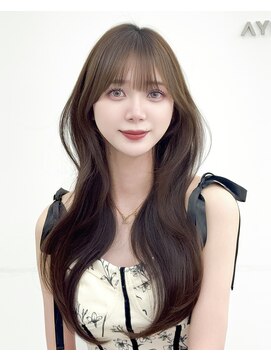 アマトウキョウスマートサロン(AMA TOKYO×Smart Salon) 韓国ヘア　レイヤーカット　顔まわり