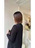 パツっと切りっぱなしボブ