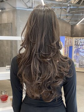 ピークアブー 原宿ハラカド(PEEK-A-BOO) 海外風レイヤーロングミディアムハッシュカットデジタルパーマ