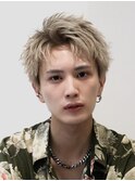 メンズヘアアップバングショート