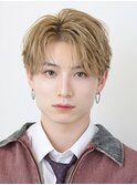 ミルクティーベージュニュアンスパーマ韓国マッシュグレー
