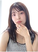 顔まわりレイヤー/ストレート/似合わせ/髪質改善/透明感/艶髪