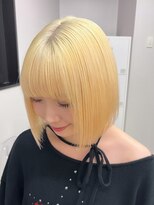 ベレーザ 渋谷(BELEZA) 18555_抜きっぱなしブリーチレイヤーボブ金髪丸みショートボブ