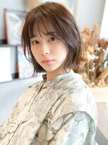 エムスラッシュ 横浜元町店(M.SLASH)&nbsp;■シースルーバング/地毛風カラー/ボブウルフ元町24-6