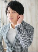 オシャレビジカジ黒髪マッシュウルフＦ