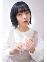 キャンバス バイ ネオリーブ 横浜西口(Canvas by neo.)&nbsp;外ハネ切りっぱなしボブ☆ブルーブラック
