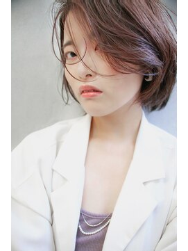 ユートラクト 守口竜田通り店(U-tract) 大人クール20代30代40代シースルーアップバングボブ