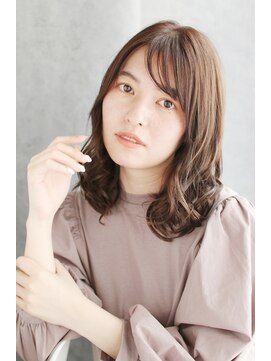 プリズム ヘアーデザイン みずほ台店 シースルーバングゆるふわミックスカール