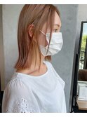 外はねボブ ベルボブ ロブ 髪質改善ペールベージュ 栄美容院30代