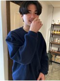 ボサっとセンターパート