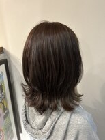 ノエル(NOEL) くびれミディアム×ナチュラルアッシュグレイカラー