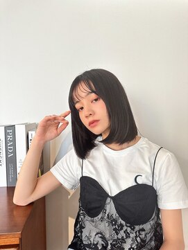 ラフィス ヘアー ルーム 難波本店(La fith hair room) 【La fith】タッセルボブ×シアーブラック