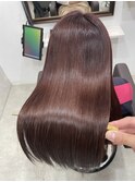 【Lana】美髪ローズレッドブラウン　艶髪　髪質改善カラー
