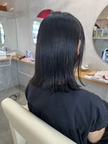 ドラマティックヘア(DRAMATIC HAIR)&nbsp;オフブラック×ワンレンボブ