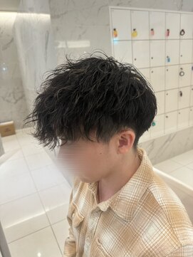 アヴァンスクロス あべのルシアス店(AVANCE. CROSS) メンズマッシュ×波巻きパーマ