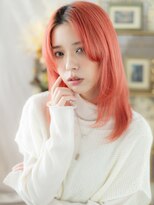 カバーヘアアンドスパ ブリス 浦和(COVER HAIR&SPA bliss)&nbsp;アプリコットオレンジ小顔姫カットレイヤーウルフa浦和10代20代