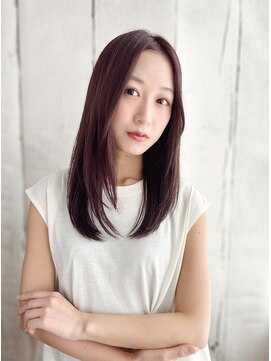 ミラー プラス エヌ(MIRROR+n) 20代30代40代　大人センターパートツヤ髪＃964