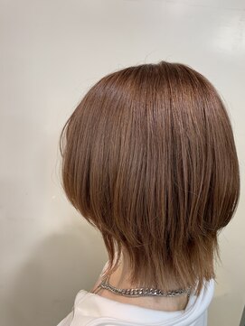 アズール 草加(azule) ダブルカラー ブリーチ オレンジブラウン