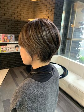 ヘアーアンドカラー ルジャルダン 葛西店(le jardin) 大人くびれショートのコントラストハイライト