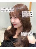 ぱっつん前髪×サイドバング