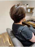カットカラー＋トリートメント素敵な大人のふんわりショート30代