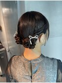 【ツインお団子】結婚式/浴衣/着付/銀座/ヘアセット/アレンジ