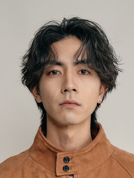 フィフス 渋谷(fifth) 渋谷ルーズパーマメンズカットフェザーパーマセンターパート眉毛