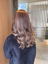 マイノリティー 石橋店(Minority)&nbsp;ハイライト　メッシュ　ミルクティーベージュ