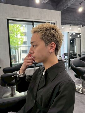 ラベル 渋谷(LAVEL) スパイキーショート/ミルクティーベージュ/メンズカラー/渋谷