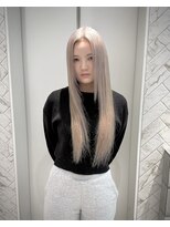 エイト 神戸三宮店(EIGHT)&nbsp;ケアブリーチで作るミルクティーベージュロング
